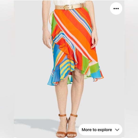 Lauren Ralph Lauren Striped Skirt - Picture 1 of 7